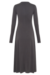 Mélanie - Robe midi en jersey écru - Anthracite